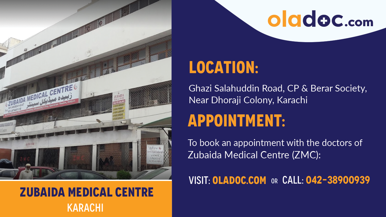 Zubaida Medical Centre (ZMC), Karachi Doctors List, Fee, Contact